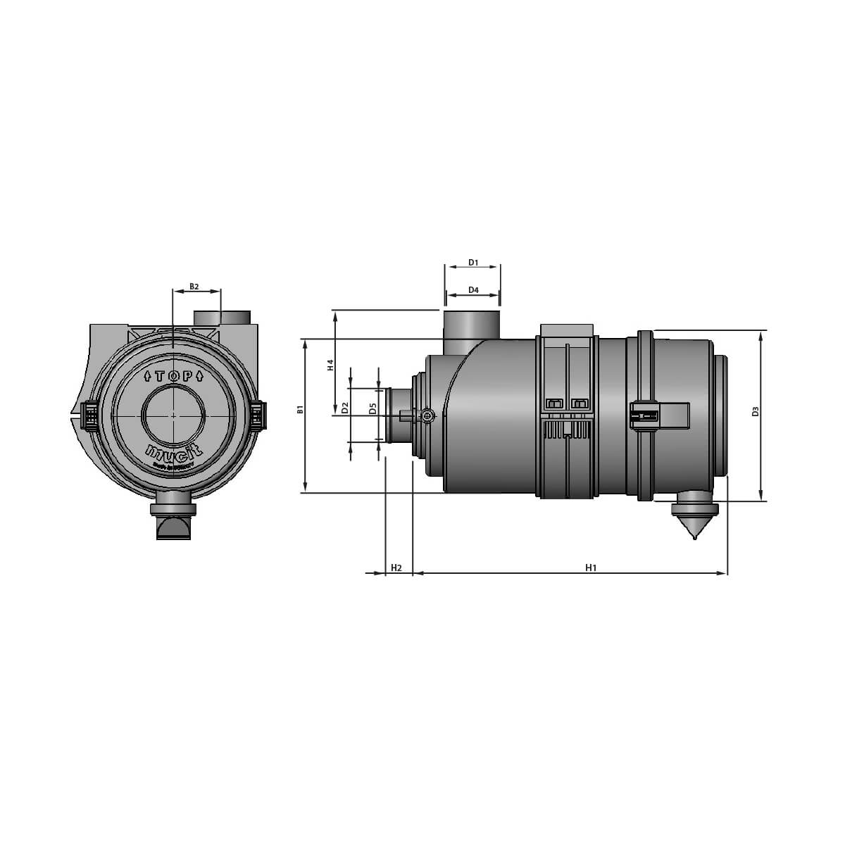 200 MM AIR FILTER HOUSING STRAIGHT OUTLET