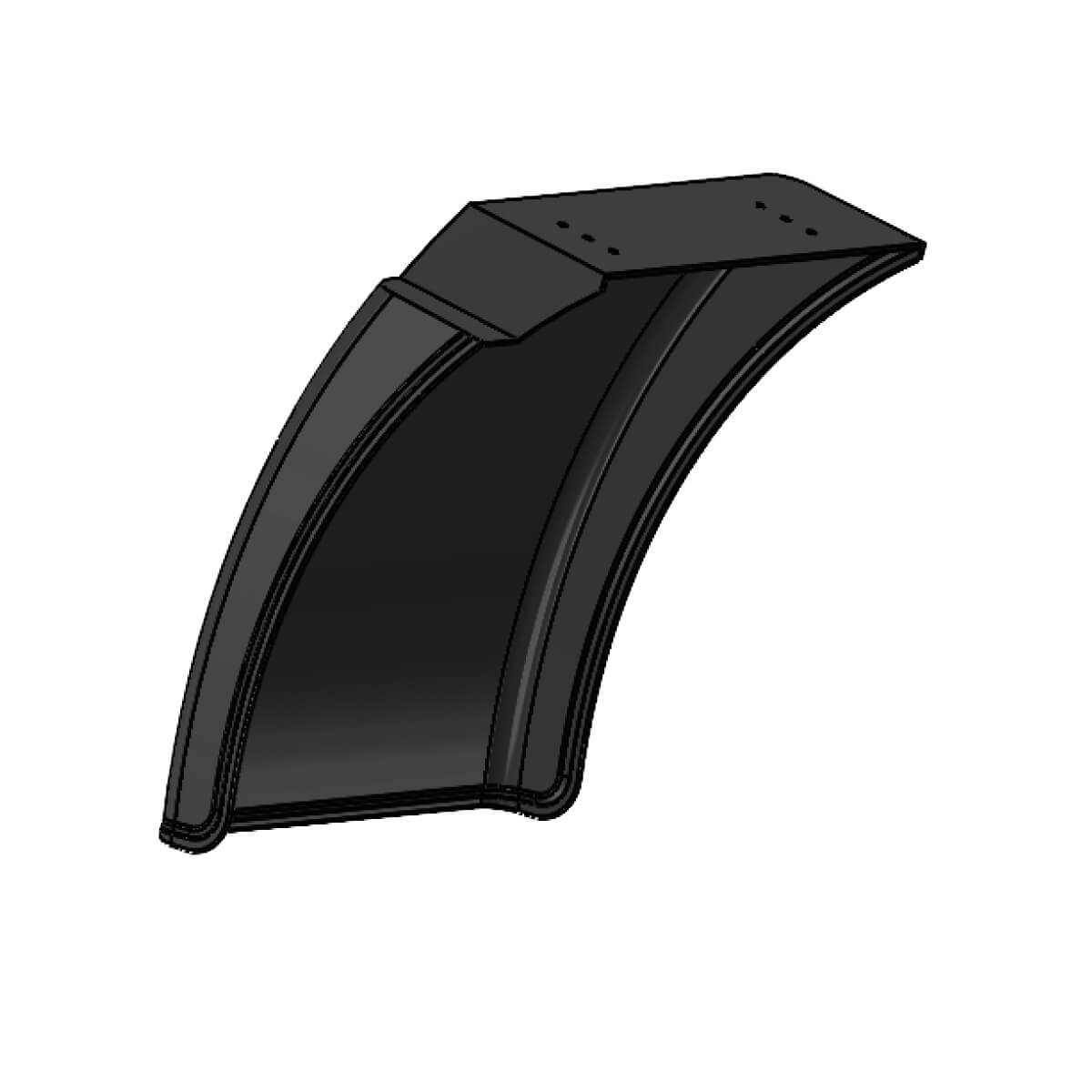 TRAILER STRAIGHT MUDGUARD PLASTIC
